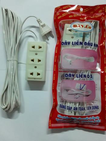 Ổ 3 đơn liền dây 10m